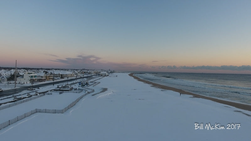 snow covered beach new jersey asbury park 