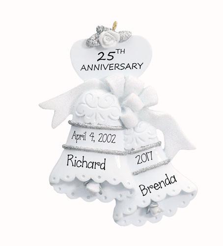 25th wedding anniversary ornament