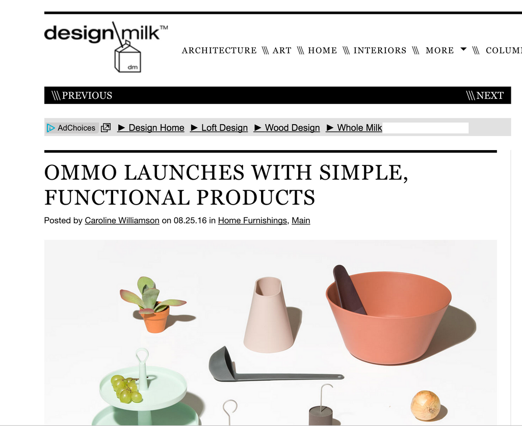 Design Milk and OMMO