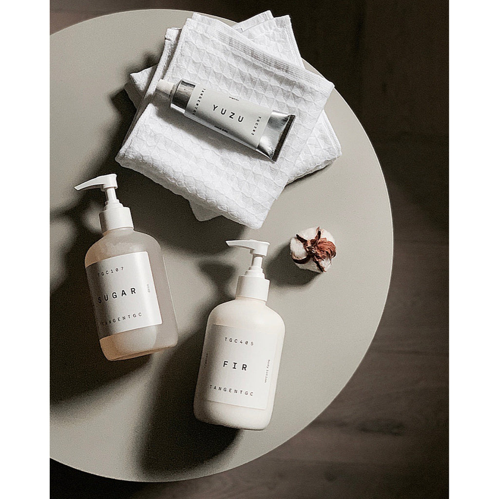 Tangent GC organic soaps, hand cream and body lotion by Zoe interiors