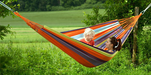 Woman and Child in hammock