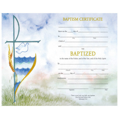 XD 102 Baptismal Certificates | Church Certificates and Forms | Books ...