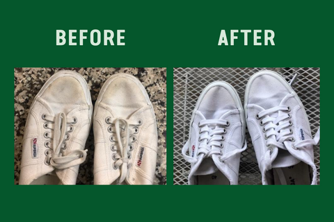 How to Clean White Canvas Sneakers – Rockin Green