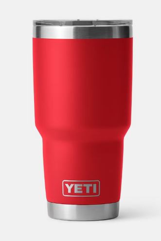 YETI RAMBLER 20 OZ TRAVEL MUG RESCUE RED