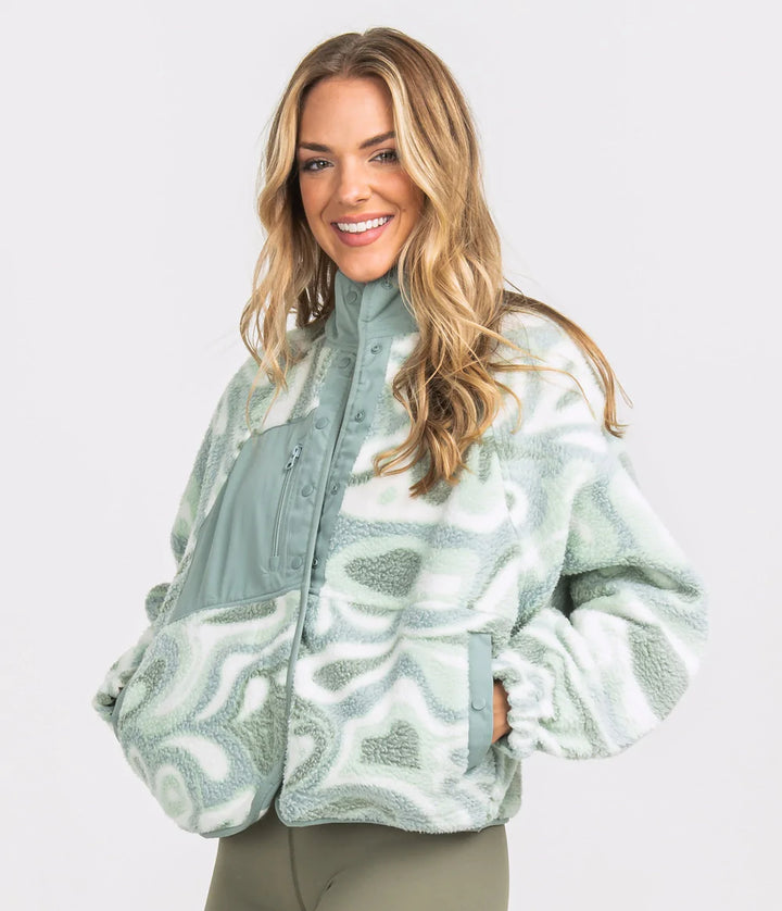 Retro Snap Fleece Jacket - Off White – Dallas Wayne Boot Company