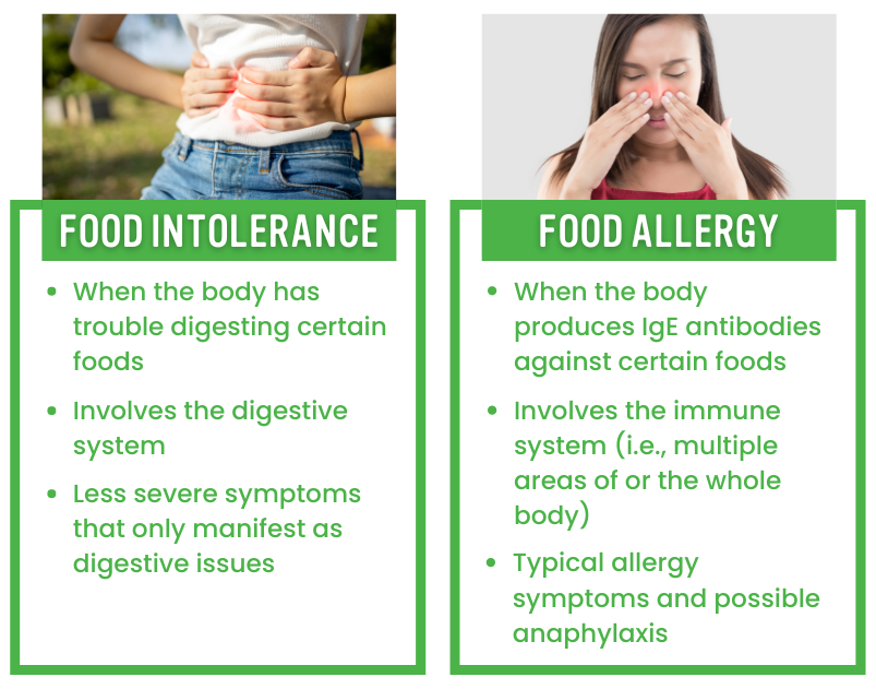 Food Intolerance vs Food Allergy