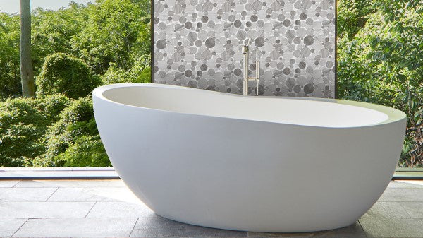 white oak Marble Bubble Rounds bathroom