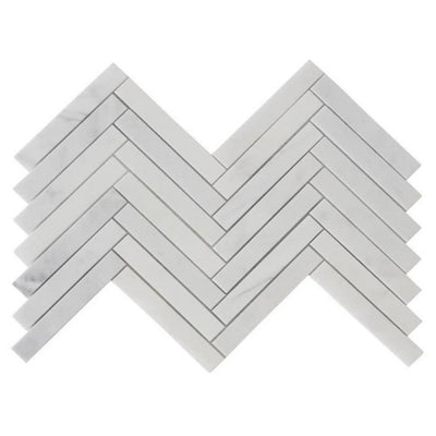 Carrara Venato Marble Mosaic Tile - 1x6