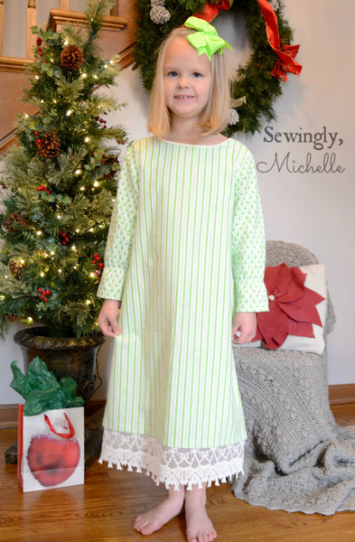 Girls Dream Catcher Nightgown Pattern I Nightgown Sewing Pattern ...