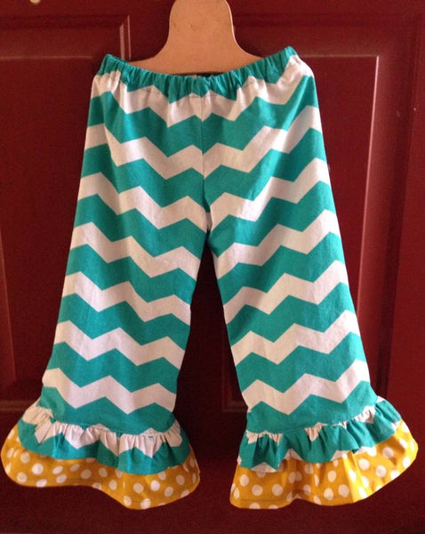 Girls' Ruffle Pants Sewing Pattern | Little Girls' Pants Pattern ...