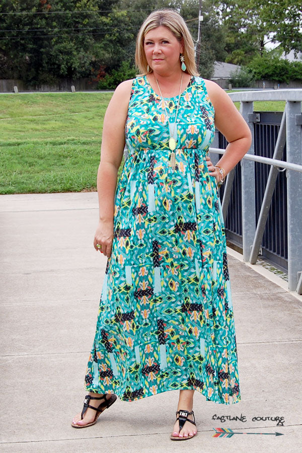 Women's Racerback Tank Maxi Dress – Seamingly Smitten