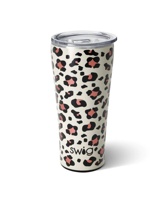 Pink 40oz tumbler with handle, Stanley Dupe with hand painted flower d –  The White Birch Studio