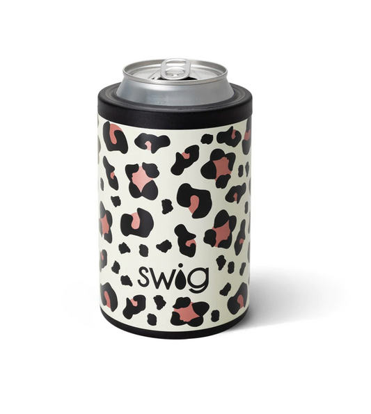 Swig 12 oz Skinny Can Cooler - Luxy Leopard