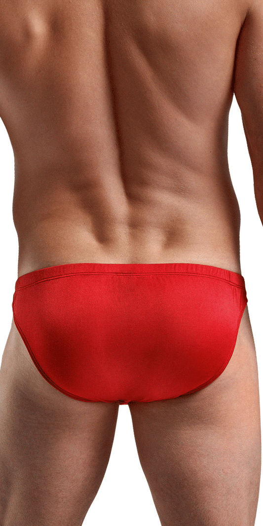 Men's Magic Silk 6606 100% Silk Knit Men's Bikini Brief (Red XL) 