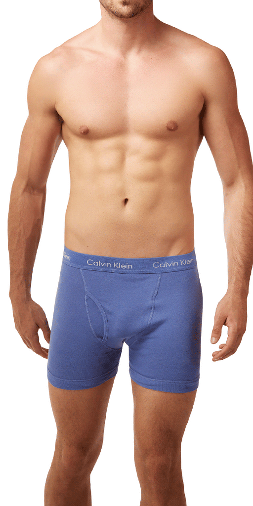 Calvin Klein 3-Pack Boxer Brief Fly Cotton Classics Blue-reflection-bo –   - Men's Underwear and Swimwear