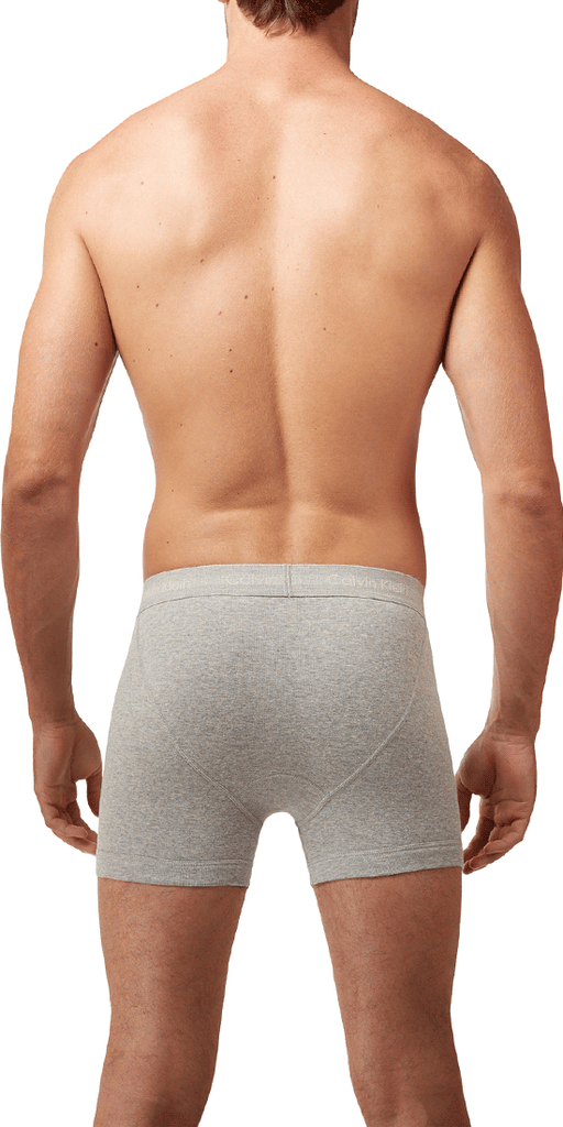Calvin Klein 3-Pack Boxer Brief Fly Cotton Classics Grey Heather-white –   - Men's Underwear and Swimwear