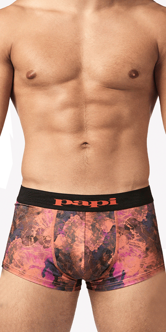 Papi UMPA050 Fashion Microflex Brazilian Trunks Color Sunset Multi Print -  Pikante Underwear