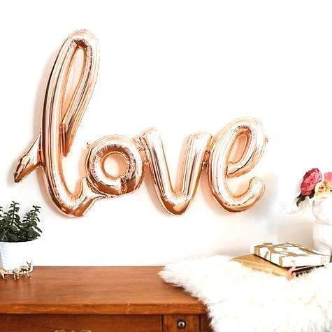 giant gold love balloons