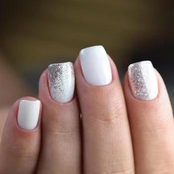 Milky white Gel Nails