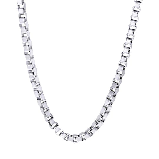 Delicate Sterling Silver Box Chain Necklace – EDGE of EMBER