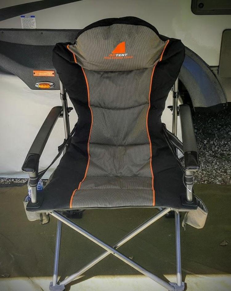 Oztent King Kokoda Chair For Sale With Solid Arms Adjustable Lumbar