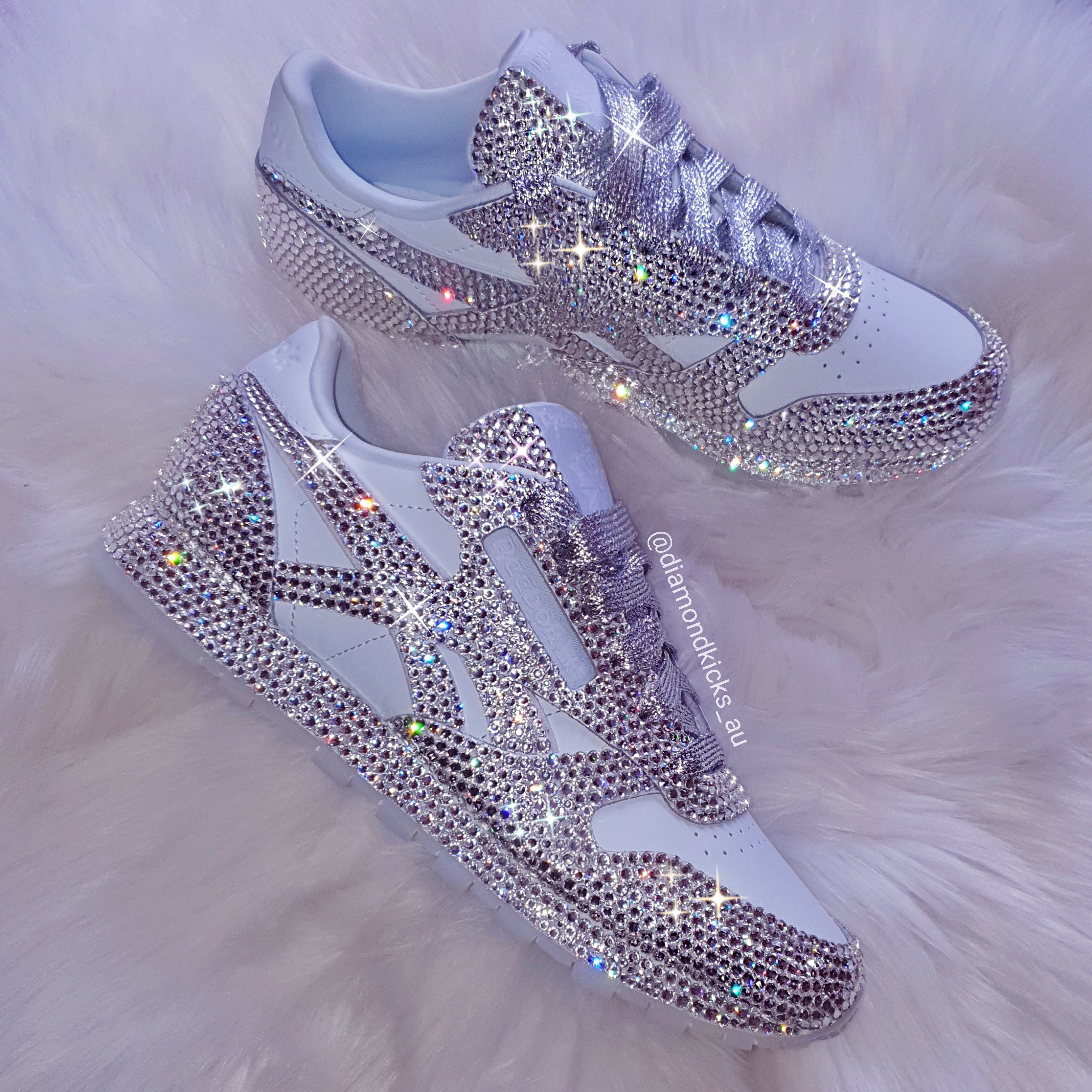 reebok classic leather glitter women's