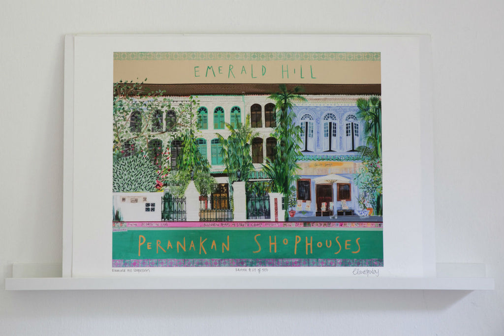 Emerald Hill Singapore Art Print by Clare Haxby