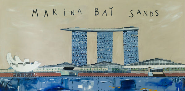 Marina Bay Sands Painting by Clare Haxby