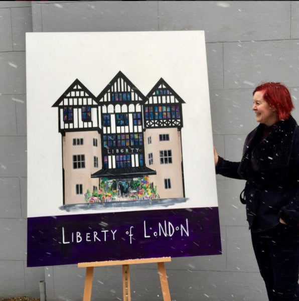 Liberty of London painting Clare haxby