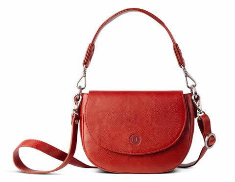 Red Leather Saddle Bag 