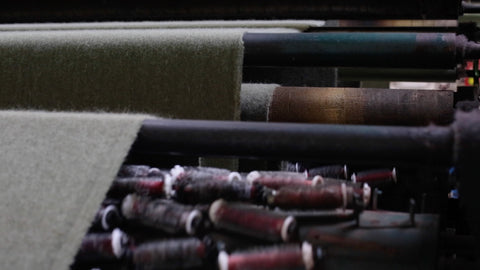 loden fabric being brushed