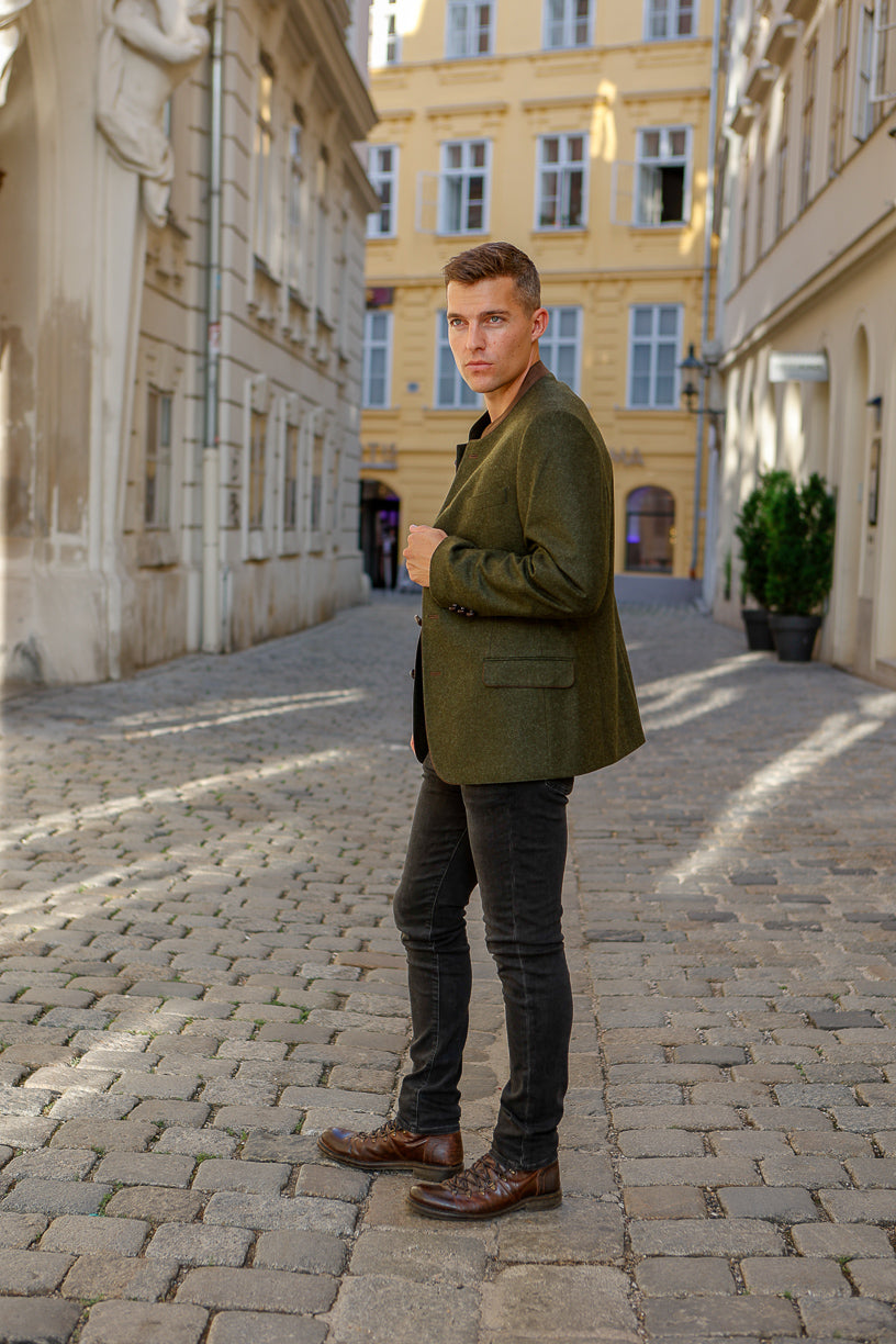 Edward - Classic Austrian Jacket in Olive