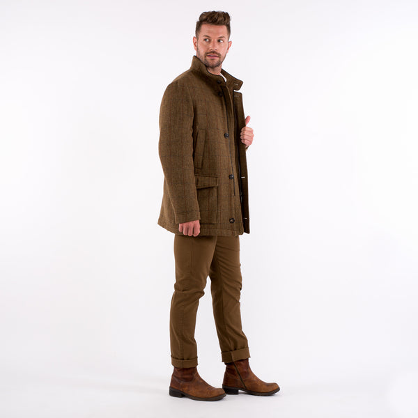 Brown Oxfords and Blue English Tweed Jacket and Italian Wool Coat – Stefano  Bemer