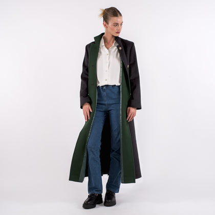 Silvia - Traditional Austrian Loden Wool Coat In Green, Robert W. Stolz