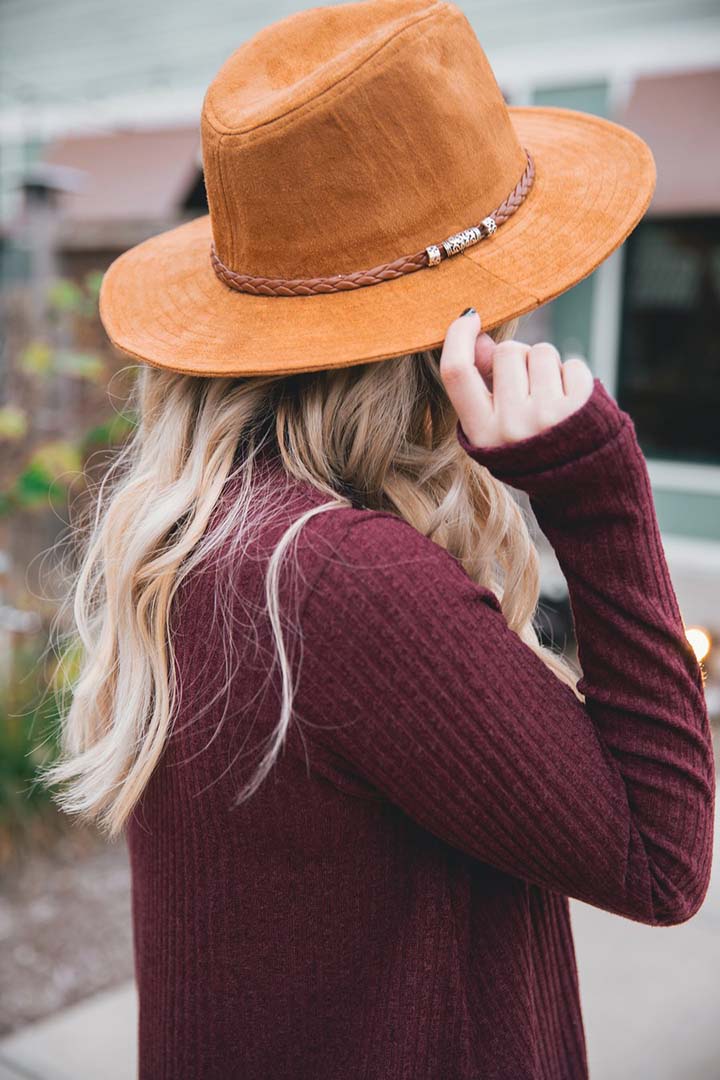 suede panama hat