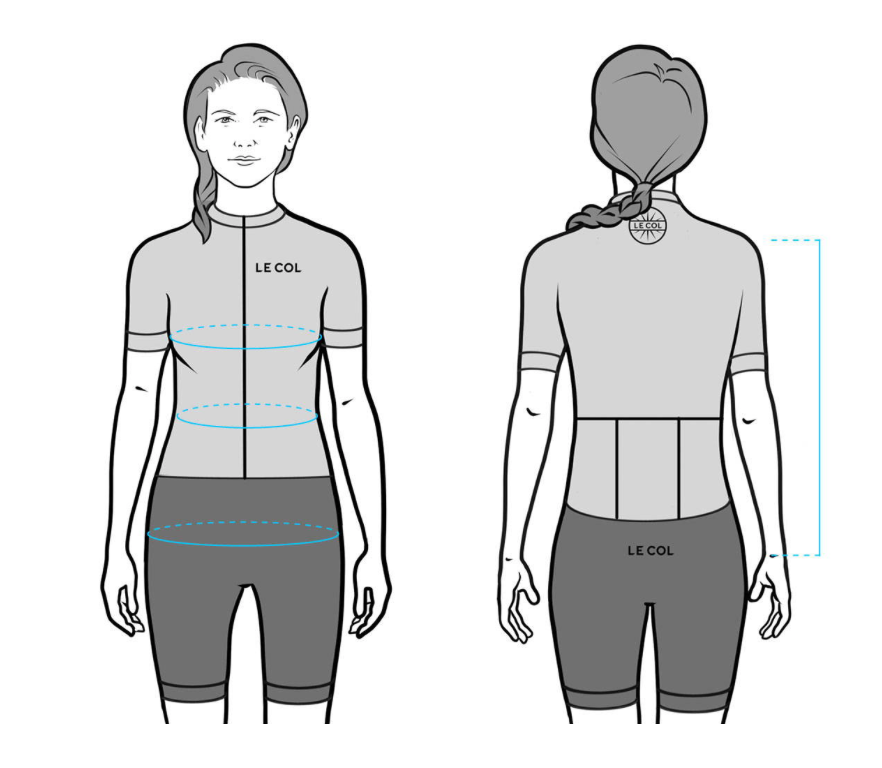 Womens le col jersey size guide