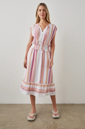 Ashlyn Dress - Hibiscus Stripe - Sanctum Style