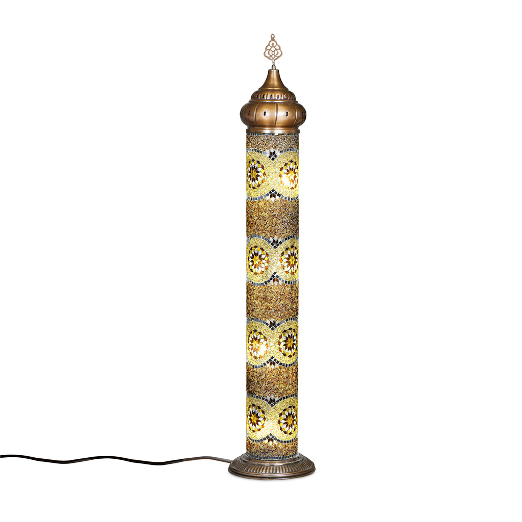 Cylinder Mosaic Turkish Floor Lamp Long Standing Lights