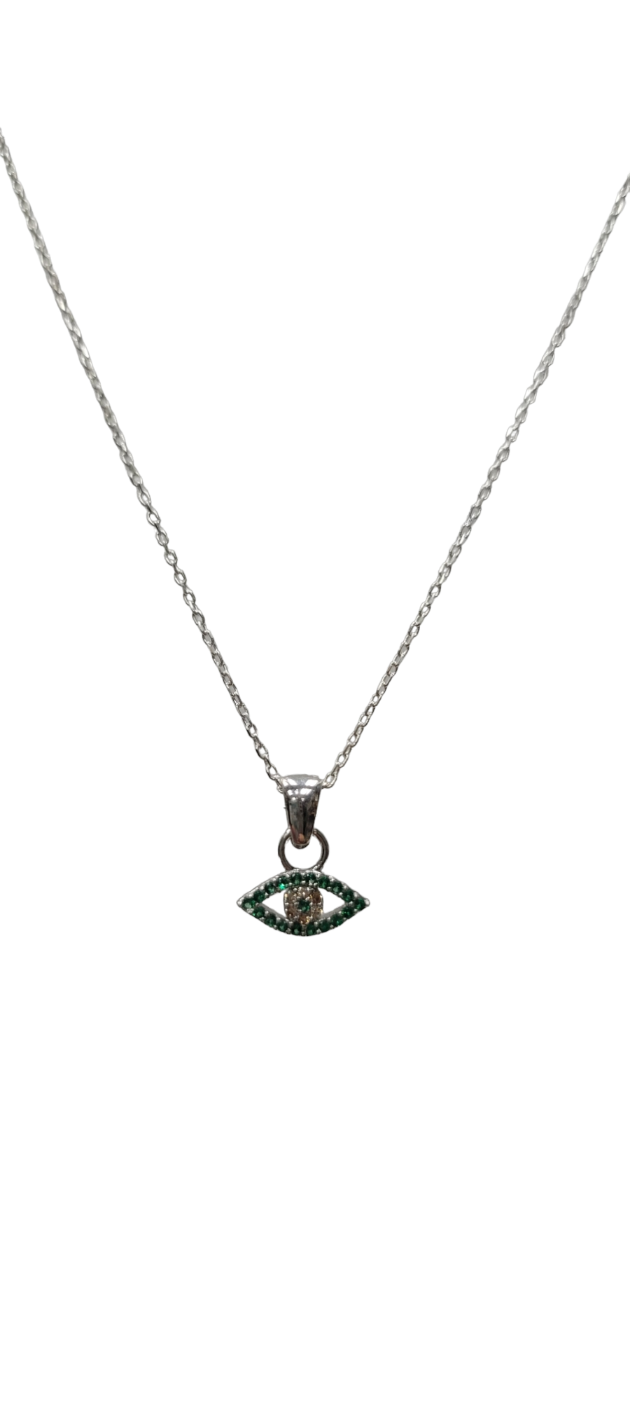 Swarovski Luckily Evil Eye Necklace rose gold-plated crystal cubic zirconia  white/blue zircon - Crystocraft