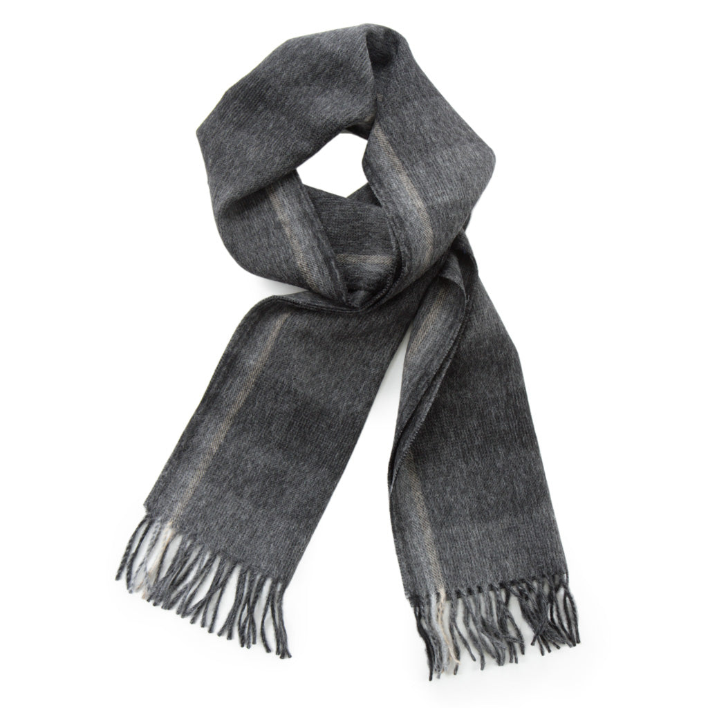 Charcoal Ombre Plaid Muffler Scarf