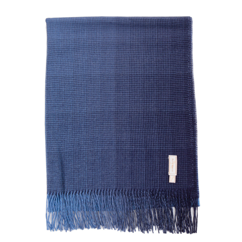 Blue Houndstooth Luxe Scarf