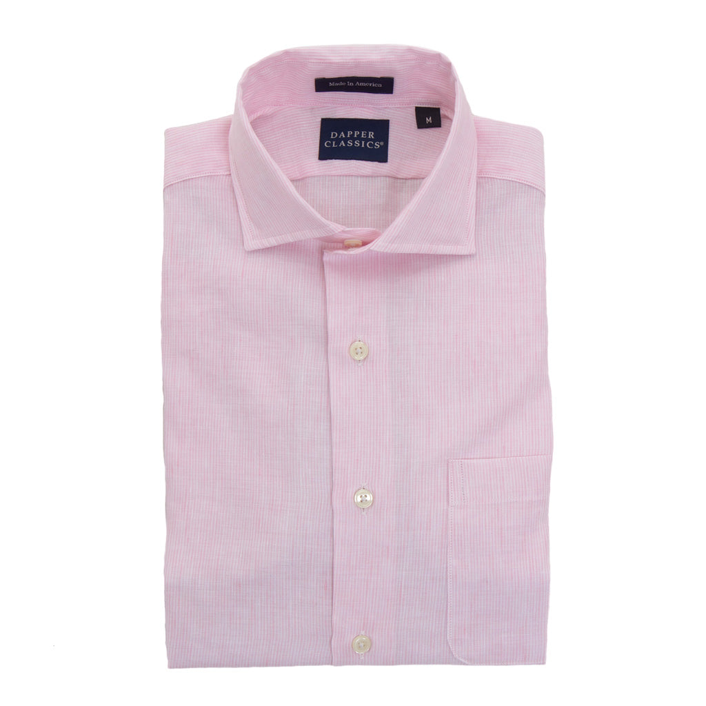 Pink Striped Oxford Slim Fit Shirt