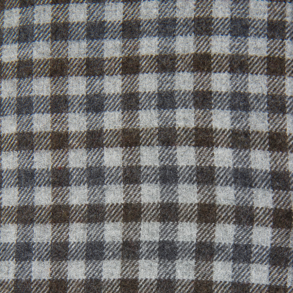 Charcoal with Gray and Brown Plaid Sport Shirt Trim Fit