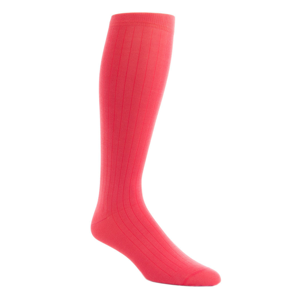 Mens Dress Socks-Coral Over The Calf Ribbed Mens Hoisery – Dapper Classics®