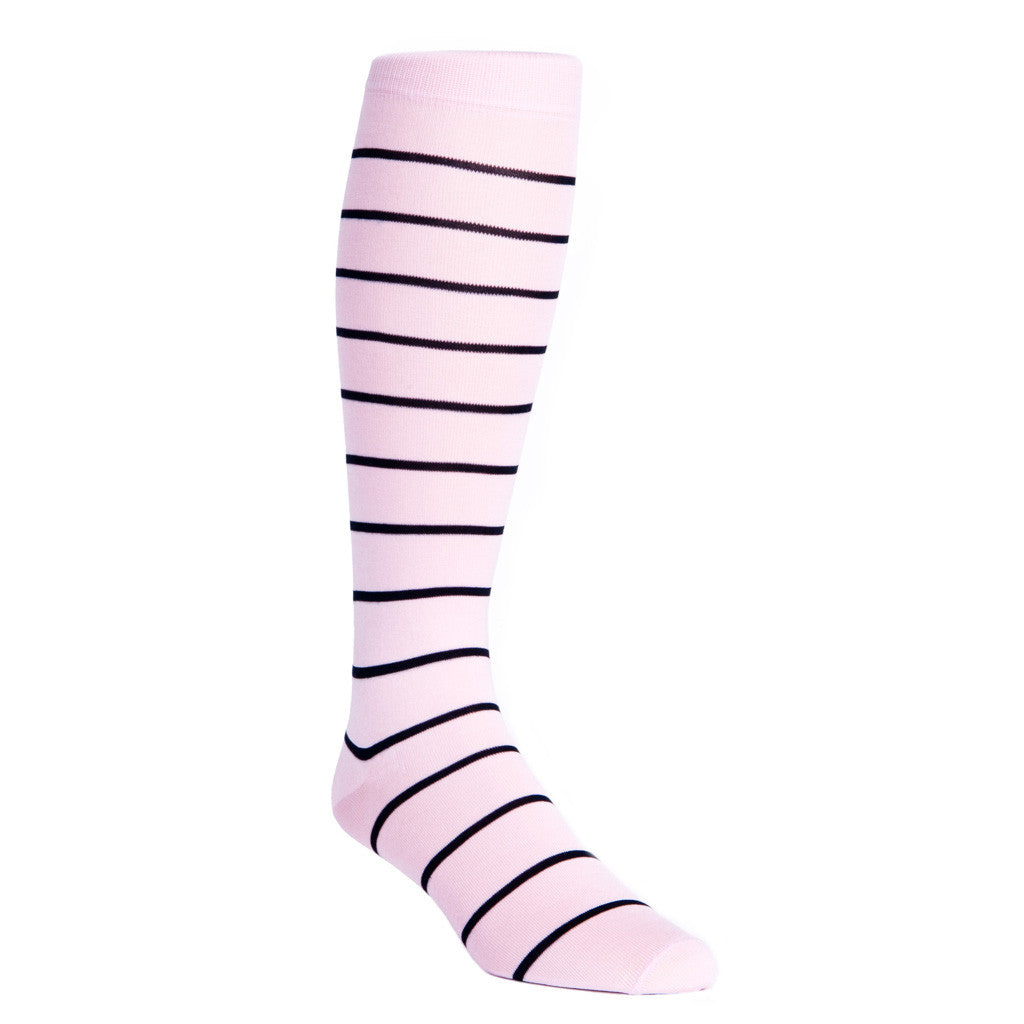 Men's pink socks with navy stripes – Dapper Classics®