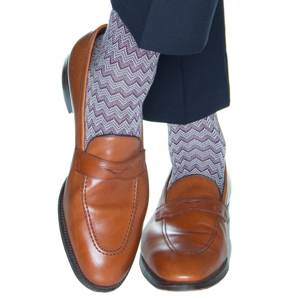 purple dress socks