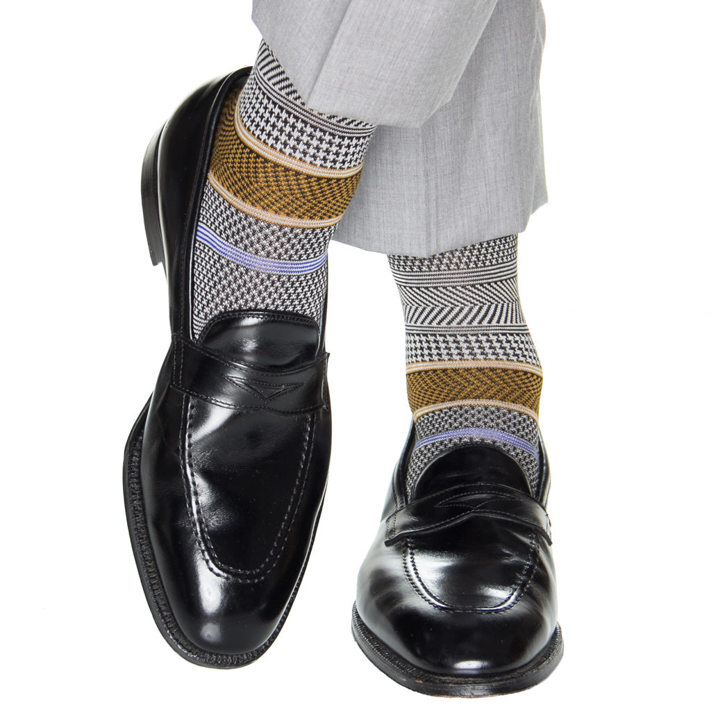 mens gold dress socks