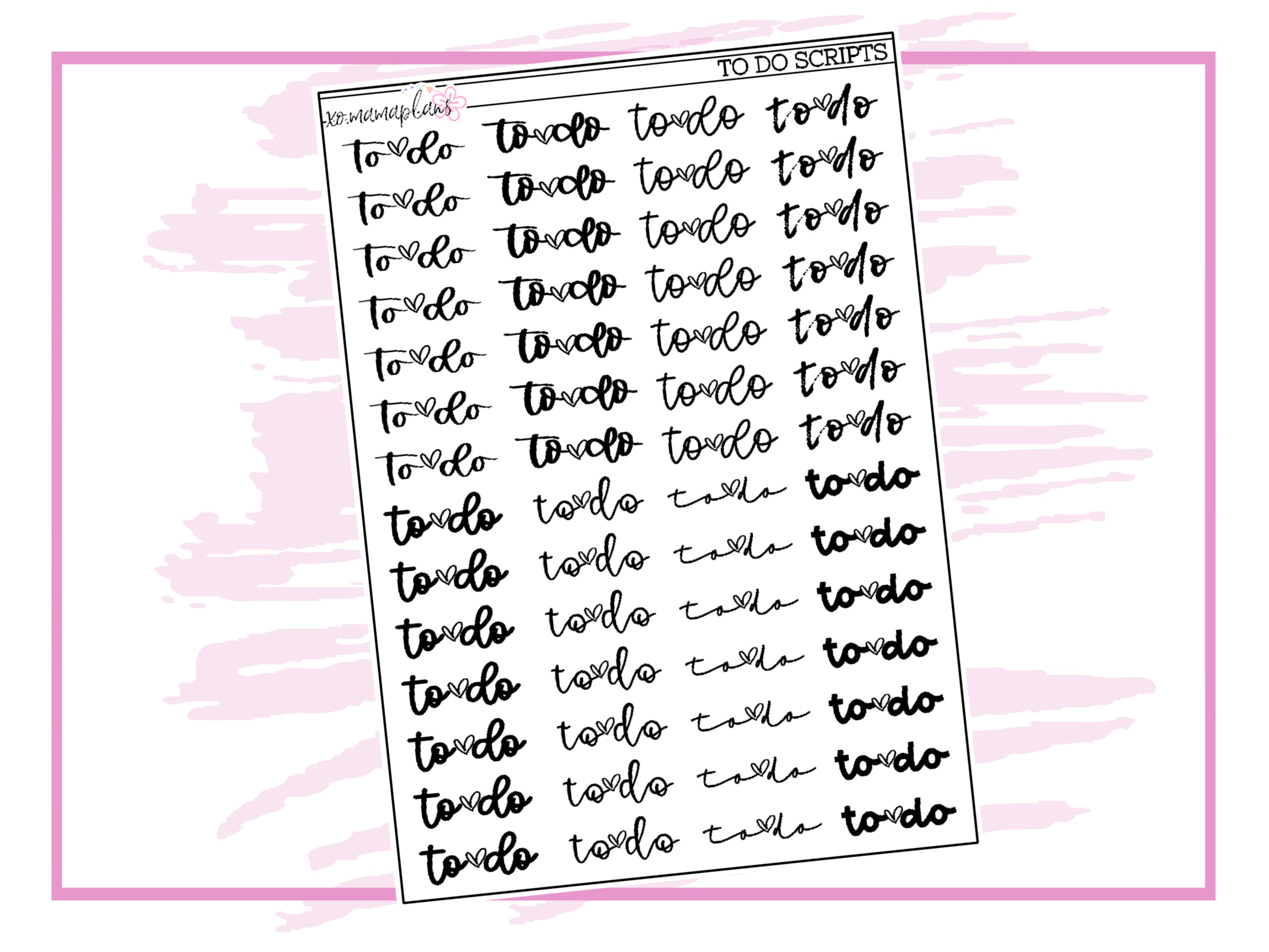 To Do Script Stickers