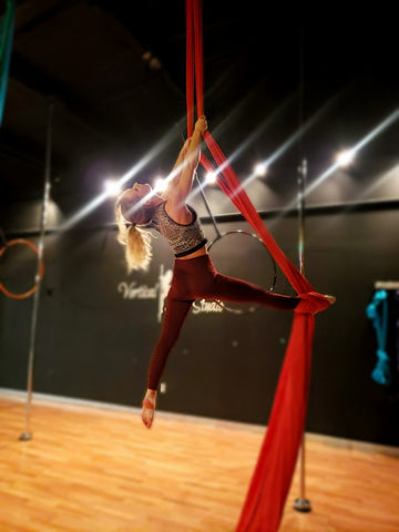 Aerial silks arabesque