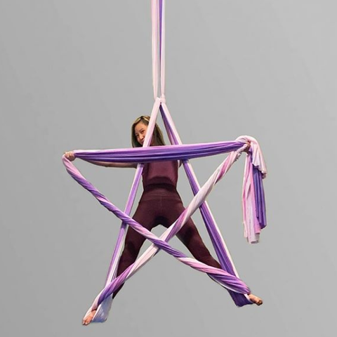 Purple Ombre Star Shaped Aerial Silks